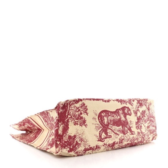 Christian Dior Red and Cream Tote Bag - Picture 3 of 8